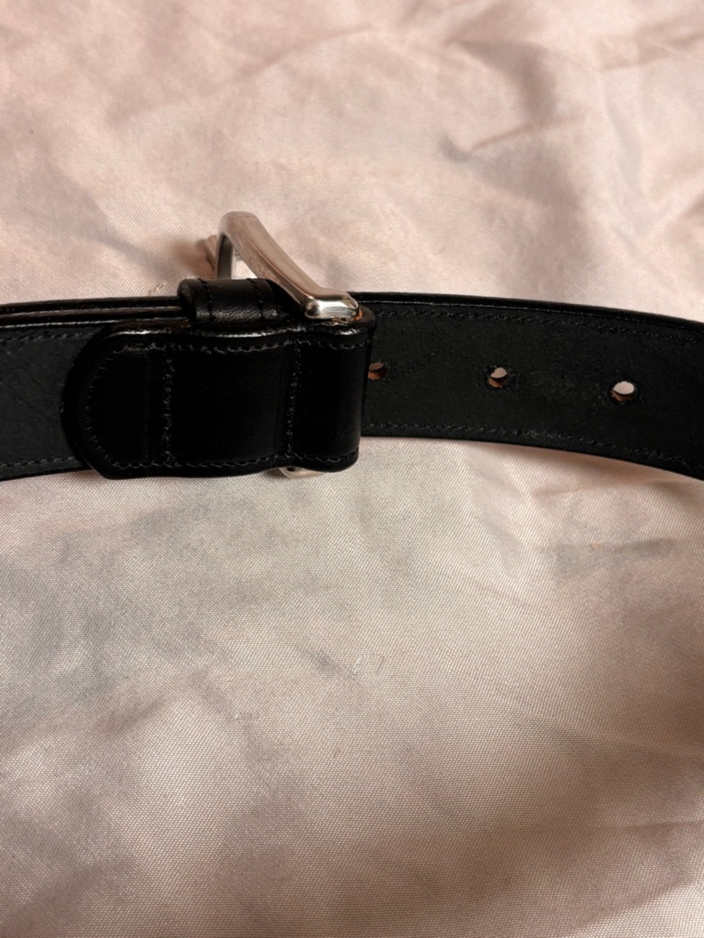 Tory Black Leather Belt with Silver-Tone Spur Buckle size 30 NWOT - Picture 8 of 9